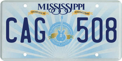 MS license plate CAG508