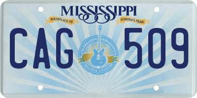 MS license plate CAG509