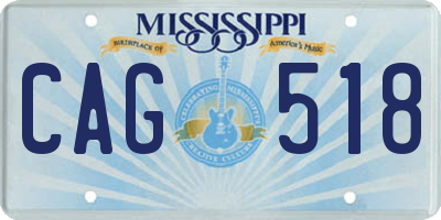 MS license plate CAG518