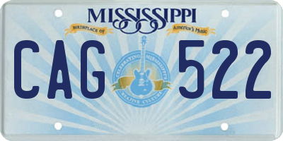 MS license plate CAG522