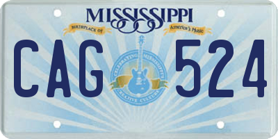 MS license plate CAG524