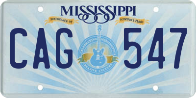 MS license plate CAG547