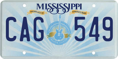 MS license plate CAG549