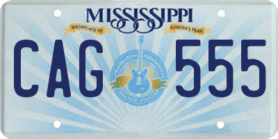 MS license plate CAG555