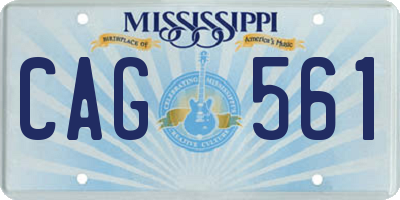 MS license plate CAG561