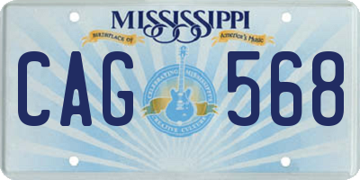MS license plate CAG568