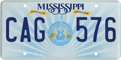 MS license plate CAG576