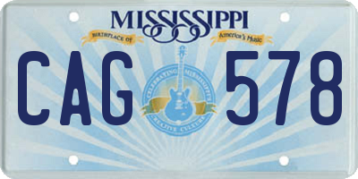 MS license plate CAG578