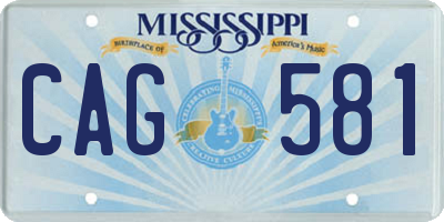 MS license plate CAG581