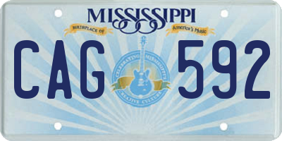 MS license plate CAG592