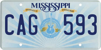 MS license plate CAG593