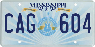 MS license plate CAG604