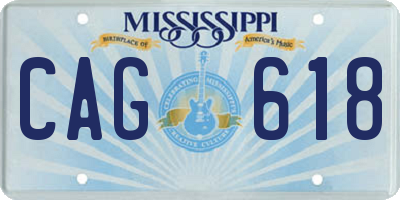 MS license plate CAG618