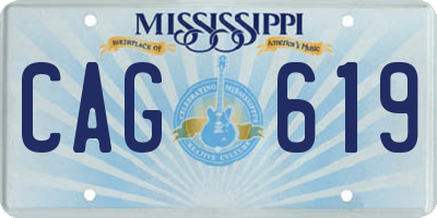 MS license plate CAG619