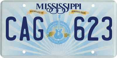 MS license plate CAG623