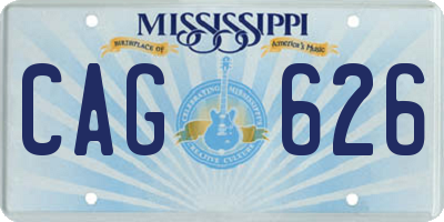 MS license plate CAG626