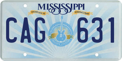 MS license plate CAG631