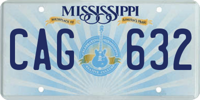 MS license plate CAG632
