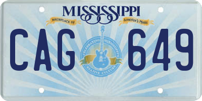 MS license plate CAG649