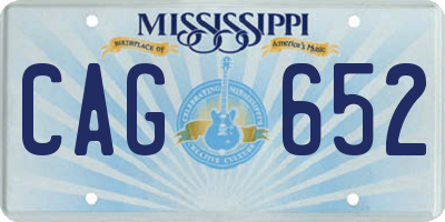 MS license plate CAG652