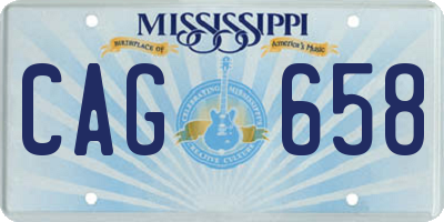 MS license plate CAG658