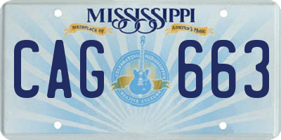 MS license plate CAG663
