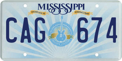 MS license plate CAG674