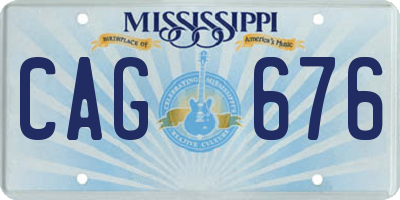 MS license plate CAG676