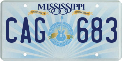 MS license plate CAG683