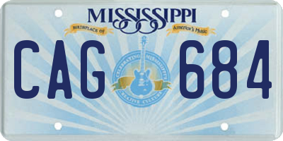 MS license plate CAG684