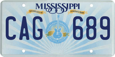 MS license plate CAG689