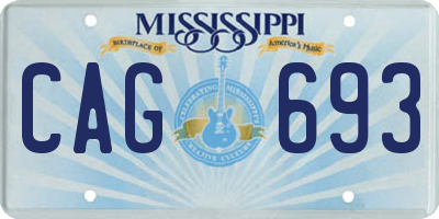 MS license plate CAG693