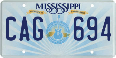 MS license plate CAG694