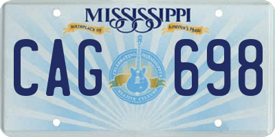 MS license plate CAG698