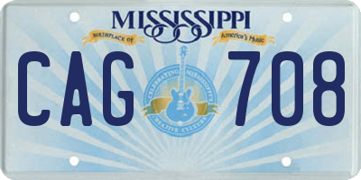 MS license plate CAG708