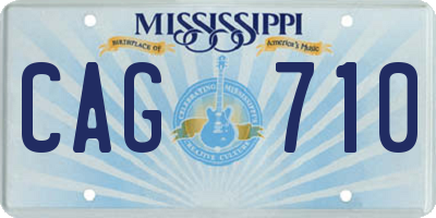 MS license plate CAG710