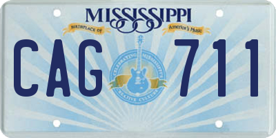 MS license plate CAG711