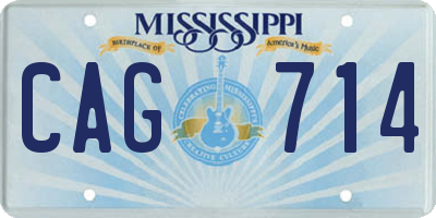 MS license plate CAG714