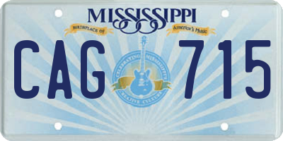 MS license plate CAG715