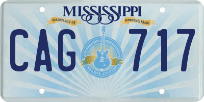 MS license plate CAG717