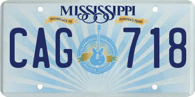 MS license plate CAG718