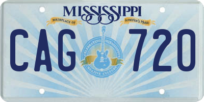 MS license plate CAG720