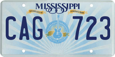 MS license plate CAG723