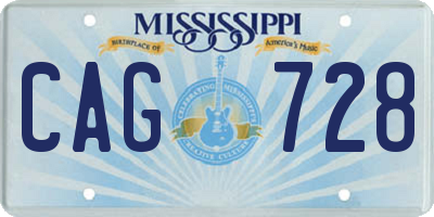 MS license plate CAG728