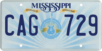 MS license plate CAG729