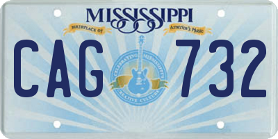MS license plate CAG732