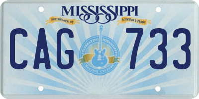 MS license plate CAG733