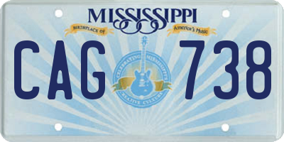 MS license plate CAG738