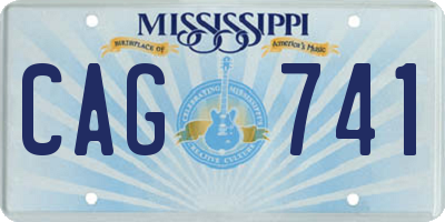 MS license plate CAG741