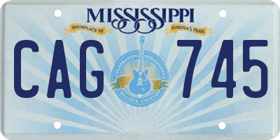 MS license plate CAG745
